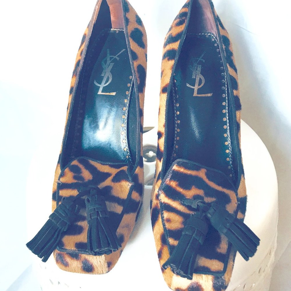 Vintage Yves St. Laurent Leopard Heels